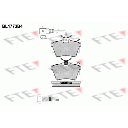 Photo Kit de plaquettes de frein, frein à disque FTE BL1773B4