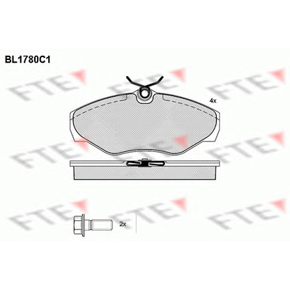 Photo Kit de plaquettes de frein, frein à disque FTE BL1780C1