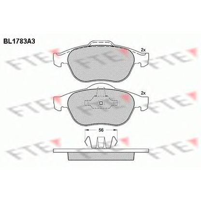 Photo Brake Pad Set, disc brake FTE BL1783A3