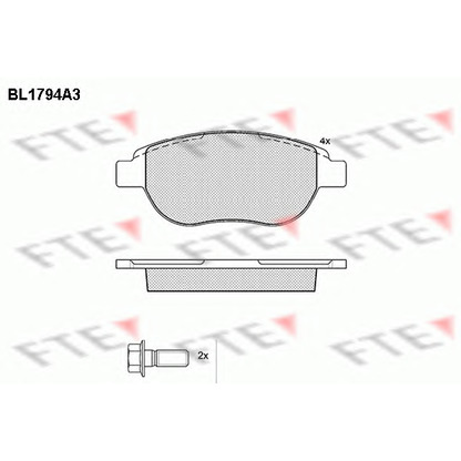 Photo Brake Pad Set, disc brake FTE BL1794A3