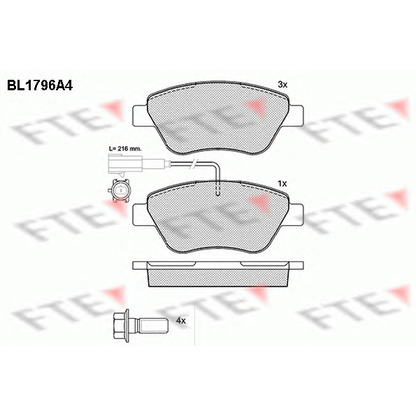 Foto Juego de pastillas de freno FTE BL1796A4
