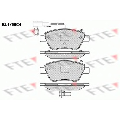 Foto Juego de pastillas de freno FTE BL1796C4