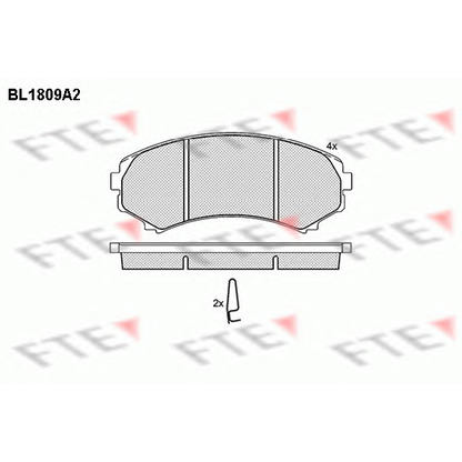 Фото Комплект тормозных колодок, дисковый тормоз FTE BL1809A2