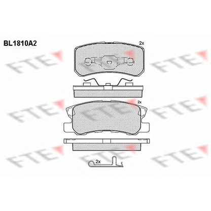 Photo Kit de plaquettes de frein, frein à disque FTE BL1810A2