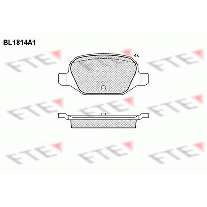 Photo Brake Pad Set, disc brake FTE BL1814A1