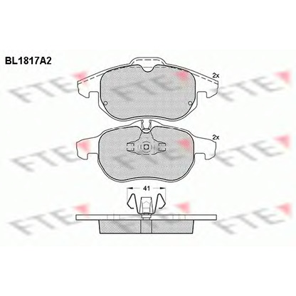 Photo Kit de plaquettes de frein, frein à disque FTE BL1817A2