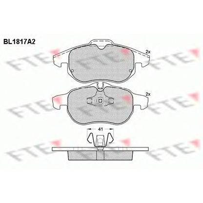 Photo Brake Pad Set, disc brake FTE BL1817A2