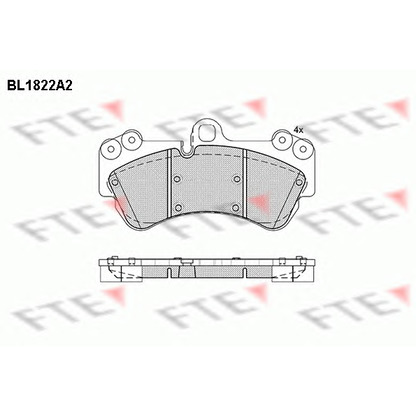 Photo Brake Pad Set, disc brake FTE BL1822A2