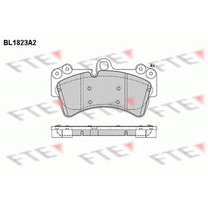 Photo Brake Pad Set, disc brake FTE BL1823A2