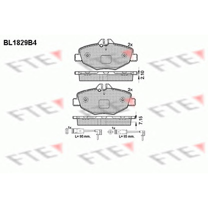 Zdjęcie Zestaw klocków hamulcowych, hamulce tarczowe FTE BL1829B4