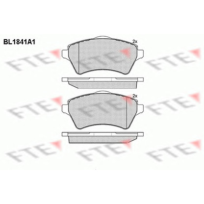 Фото Комплект тормозных колодок, дисковый тормоз FTE BL1841A1