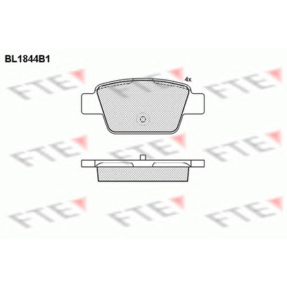 Photo Kit de plaquettes de frein, frein à disque FTE BL1844B1