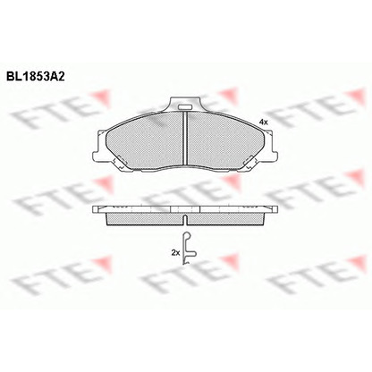 Zdjęcie Zestaw klocków hamulcowych, hamulce tarczowe FTE BL1853A2