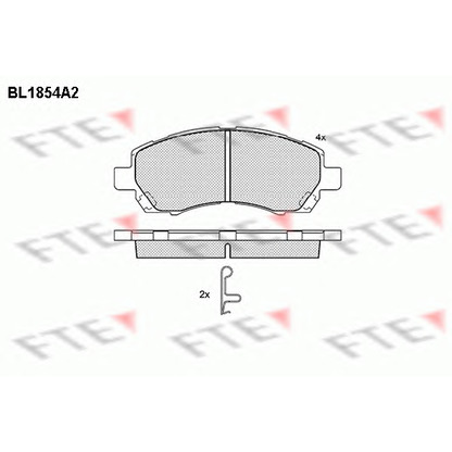 Фото Комплект тормозных колодок, дисковый тормоз FTE BL1854A2