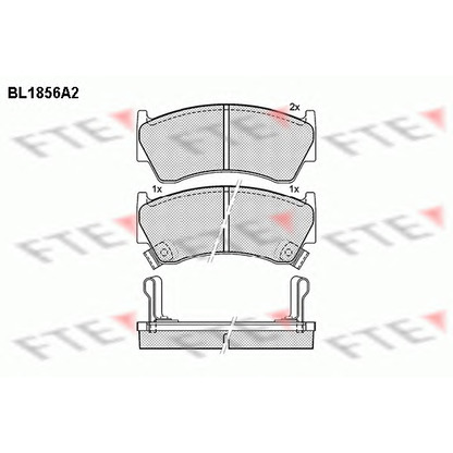 Фото Комплект тормозных колодок, дисковый тормоз FTE BL1856A2