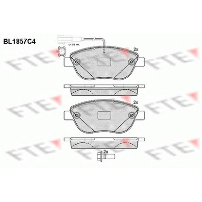 Foto Kit pastiglie freno, Freno a disco FTE BL1857C4