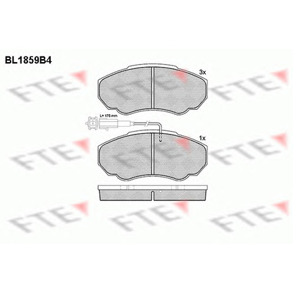 Photo Kit de plaquettes de frein, frein à disque FTE BL1859B4