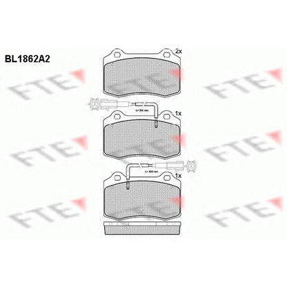 Photo Kit de plaquettes de frein, frein à disque FTE BL1862A2