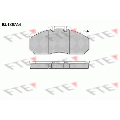 Photo Kit de plaquettes de frein, frein à disque FTE BL1867A4
