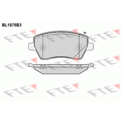 Photo Kit de plaquettes de frein, frein à disque FTE BL1876B3