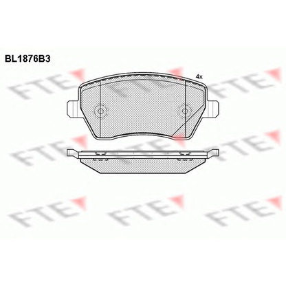 Foto Bremsbelagsatz, Scheibenbremse FTE BL1876B3