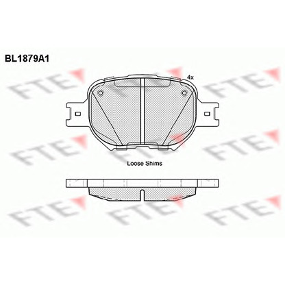 Foto Kit pastiglie freno, Freno a disco FTE BL1879A1