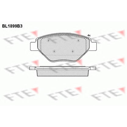 Photo Brake Pad Set, disc brake FTE BL1899B3