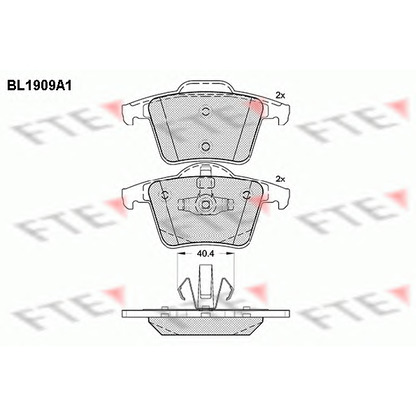 Foto Kit pastiglie freno, Freno a disco FTE BL1909A1