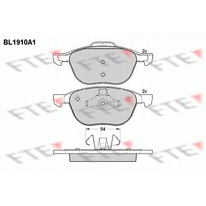 Photo Brake Pad Set, disc brake FTE BL1910A1