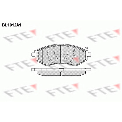 Photo Brake Pad Set, disc brake FTE BL1912A1