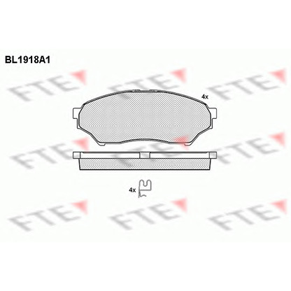 Photo Kit de plaquettes de frein, frein à disque FTE BL1918A1