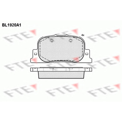 Photo Kit de plaquettes de frein, frein à disque FTE BL1920A1
