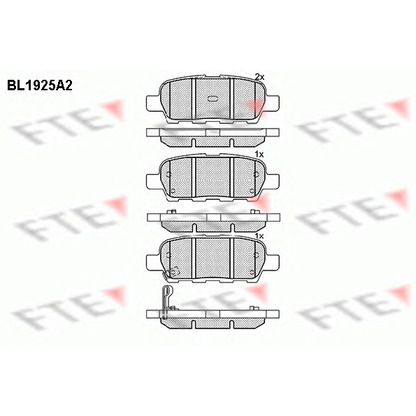Photo Kit de plaquettes de frein, frein à disque FTE BL1925A2