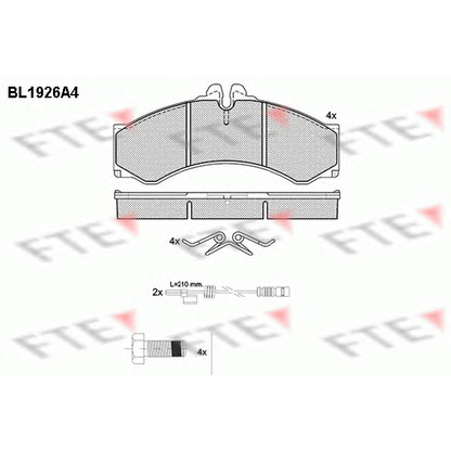 Photo Brake Pad Set, disc brake FTE BL1926A4