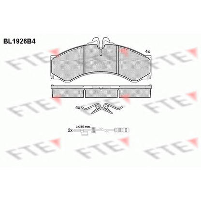 Photo Kit de plaquettes de frein, frein à disque FTE BL1926B4
