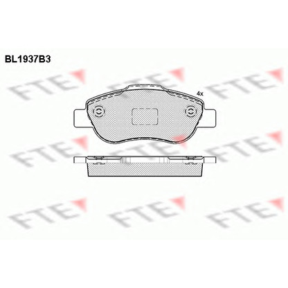 Photo Brake Pad Set, disc brake FTE BL1937B3