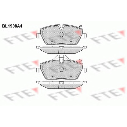 Foto Bremsbelagsatz, Scheibenbremse FTE BL1938A4