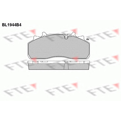 Photo Kit de plaquettes de frein, frein à disque FTE BL1944B4