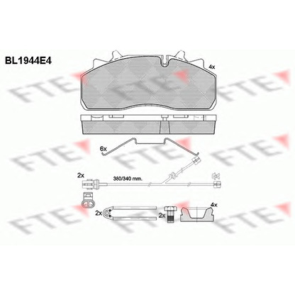 Photo Brake Pad Set, disc brake FTE BL1944E4