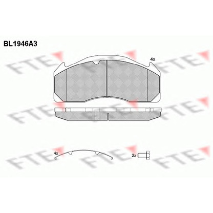 Photo Kit de plaquettes de frein, frein à disque FTE BL1946A3