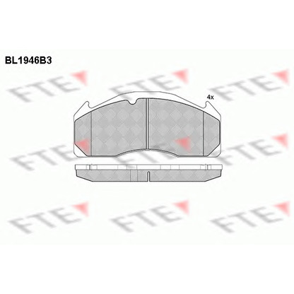 Photo Kit de plaquettes de frein, frein à disque FTE BL1946B3