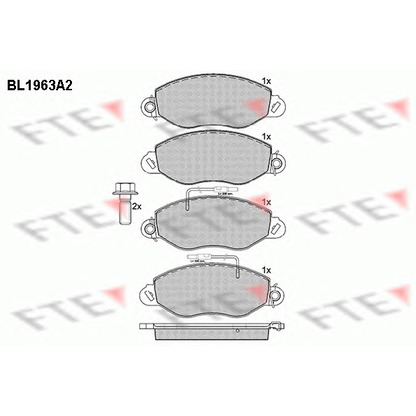 Photo Kit de plaquettes de frein, frein à disque FTE BL1963A2