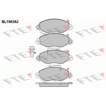 Zdjęcie Zestaw klocków hamulcowych, hamulce tarczowe FTE BL1963A2