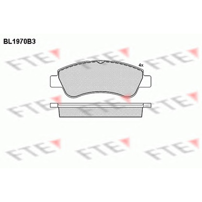 Photo Brake Pad Set, disc brake FTE BL1970B3