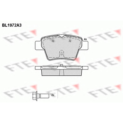 Фото Комплект тормозных колодок, дисковый тормоз FTE BL1972A3