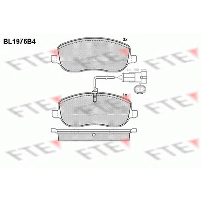 Фото Комплект тормозных колодок, дисковый тормоз FTE BL1976B4