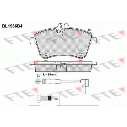 Photo Brake Pad Set, disc brake FTE BL1986B4