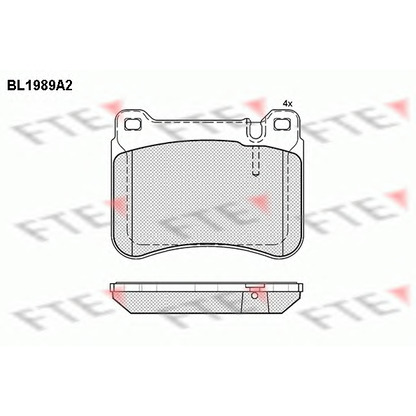 Photo Kit de plaquettes de frein, frein à disque FTE BL1989A2
