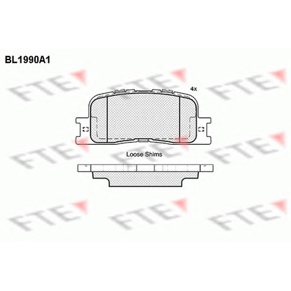 Photo Kit de plaquettes de frein, frein à disque FTE BL1990A1