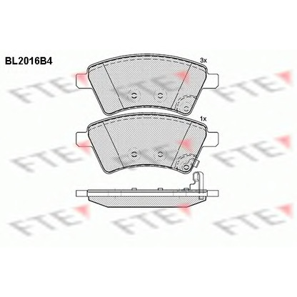 Photo Kit de plaquettes de frein, frein à disque FTE BL2016B4